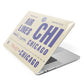 Vintage Luggage Tag Custom Apple MacBook Case Side View