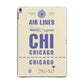 Vintage Luggage Tag Custom Apple iPad Grey Case