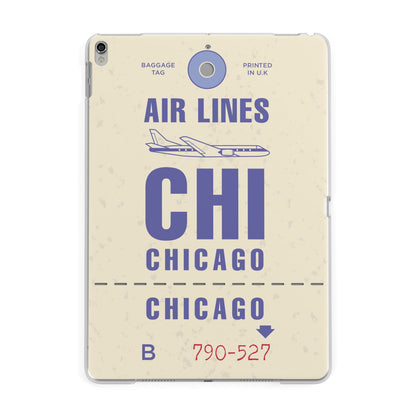 Vintage Luggage Tag Custom Apple iPad Silver Case