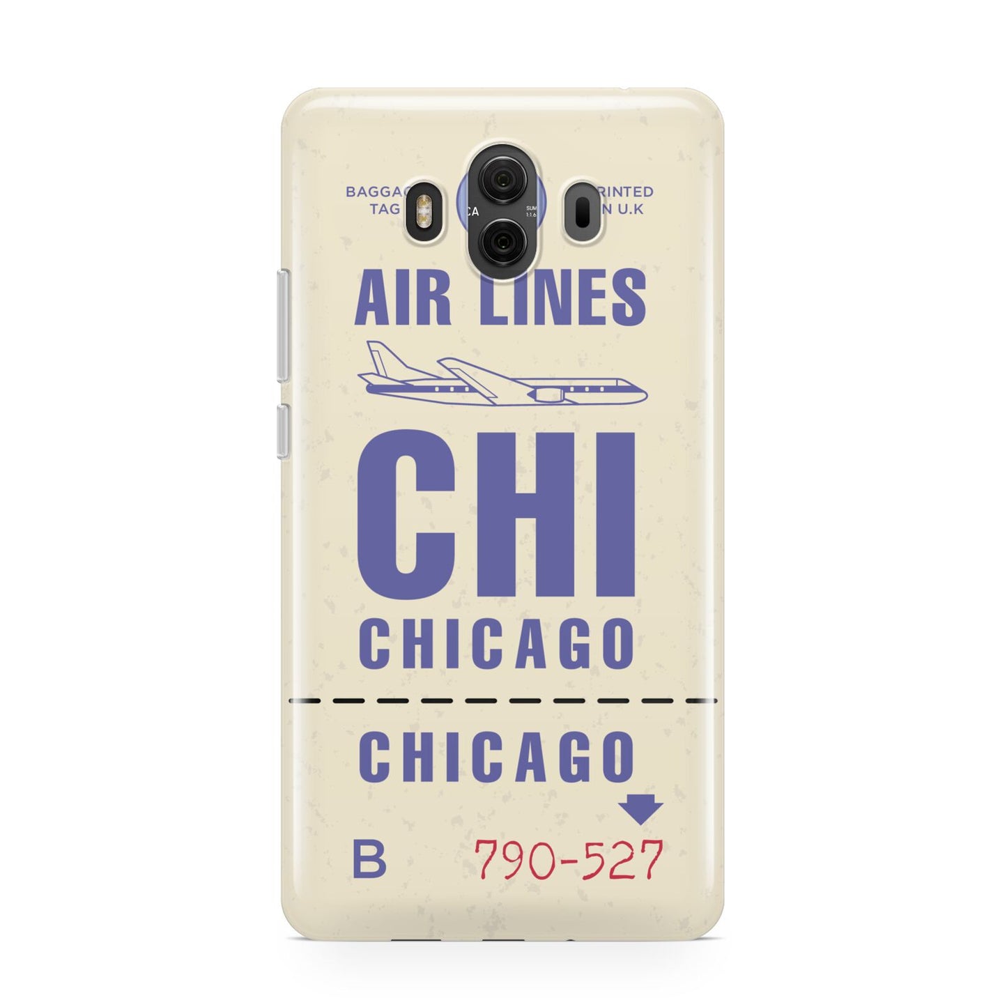 Vintage Luggage Tag Custom Huawei Mate 10 Protective Phone Case