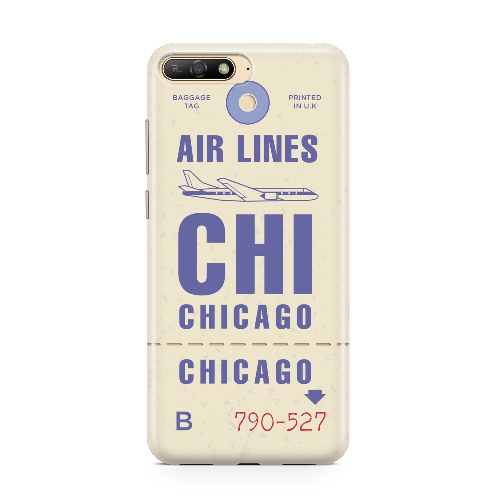 Vintage Luggage Tag Custom Huawei Y6 2018