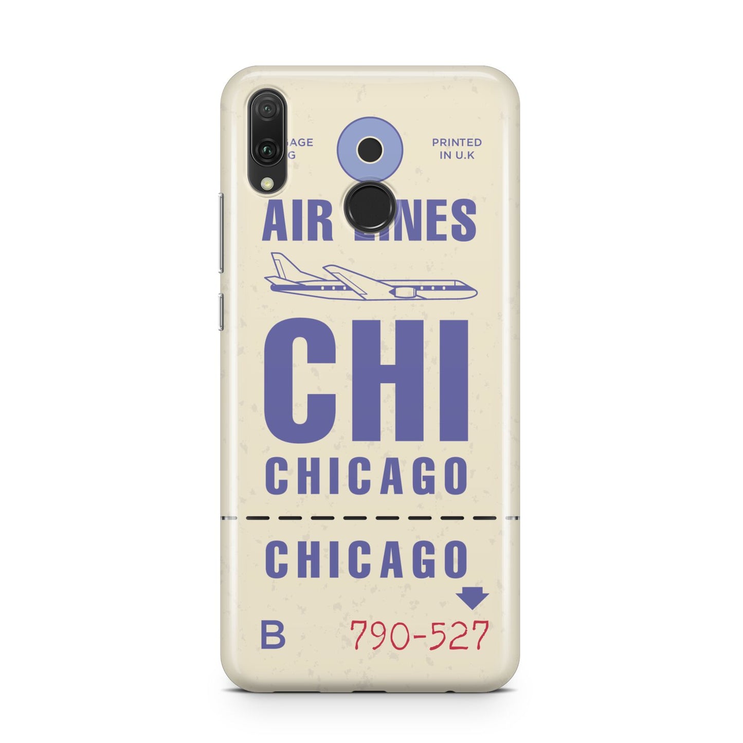 Vintage Luggage Tag Custom Huawei Y9 2019