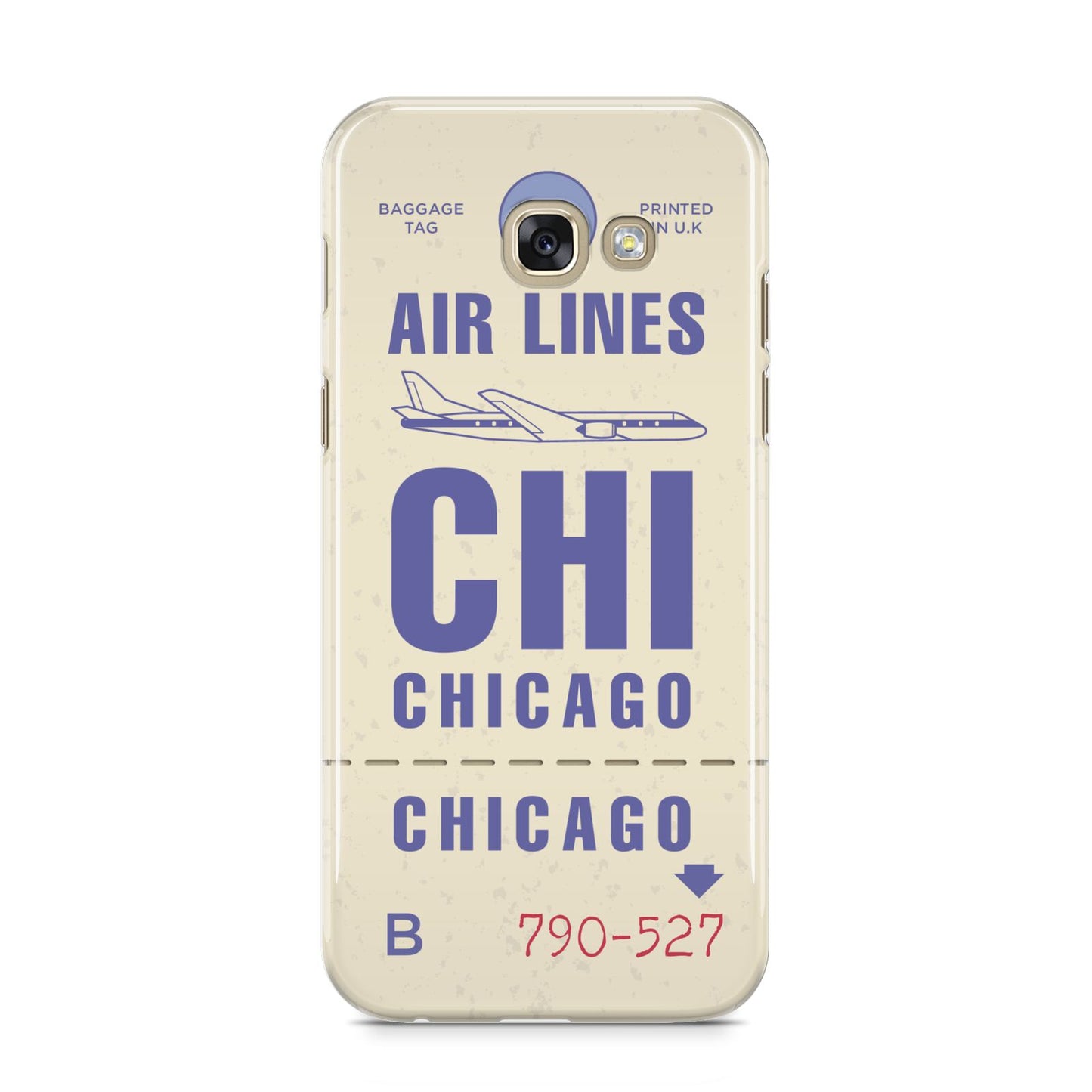 Vintage Luggage Tag Custom Samsung Galaxy A5 2017 Case on gold phone