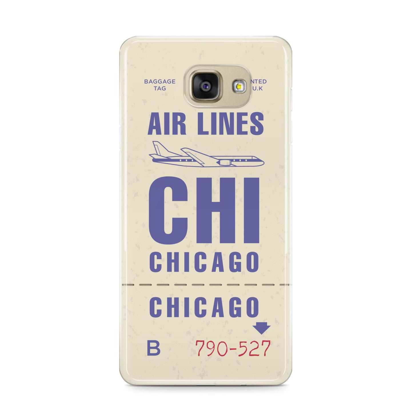 Vintage Luggage Tag Custom Samsung Galaxy A9 2016 Case on gold phone