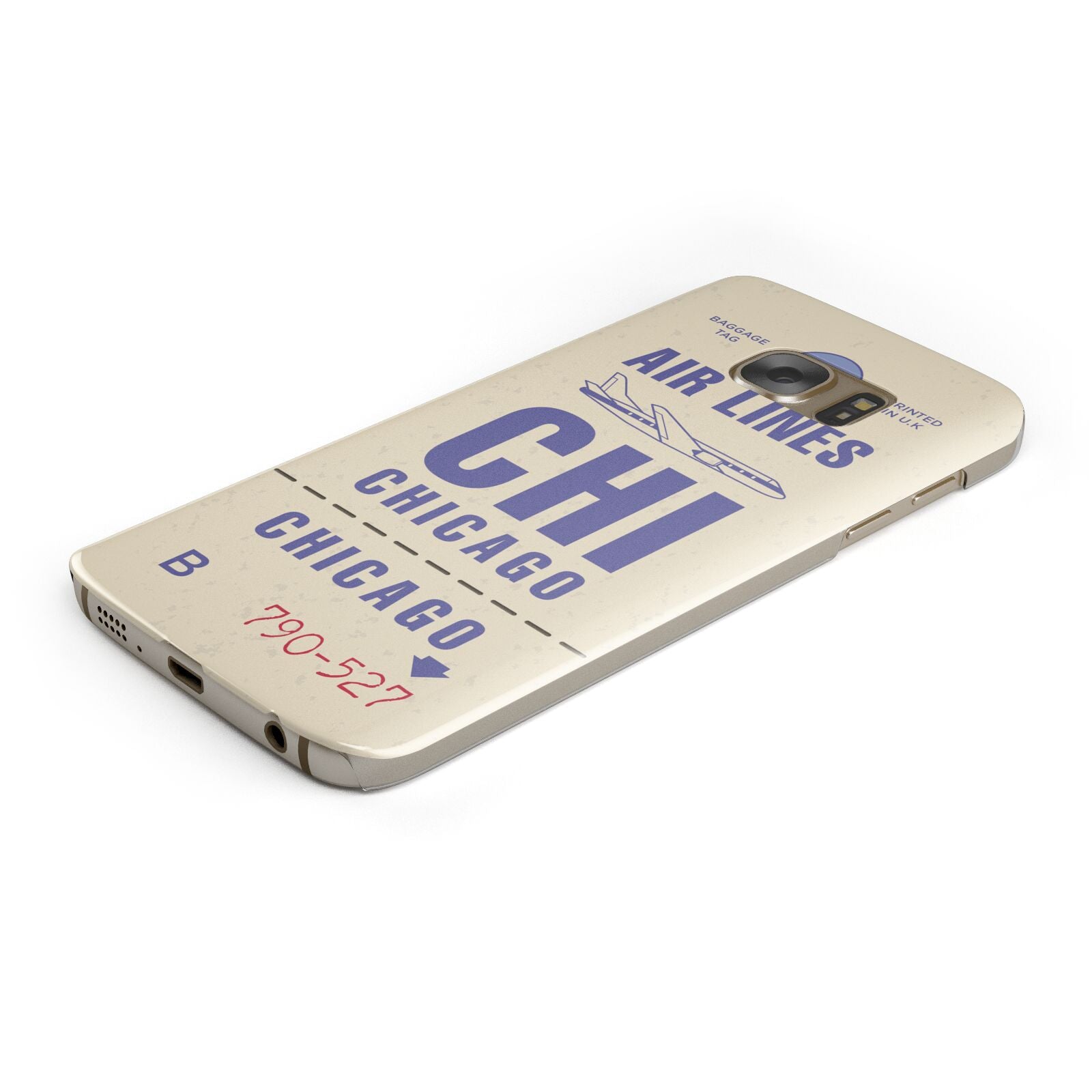 Vintage Luggage Tag Custom Samsung Galaxy Case Bottom Cutout