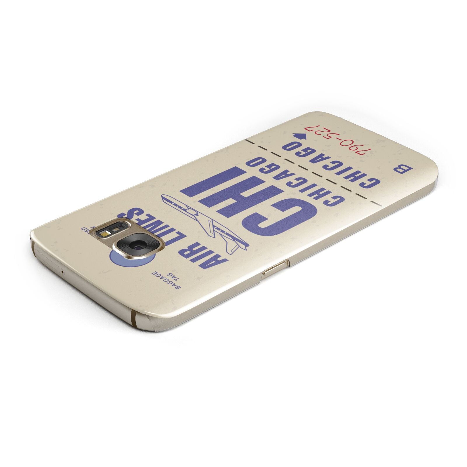 Vintage Luggage Tag Custom Samsung Galaxy Case Top Cutout