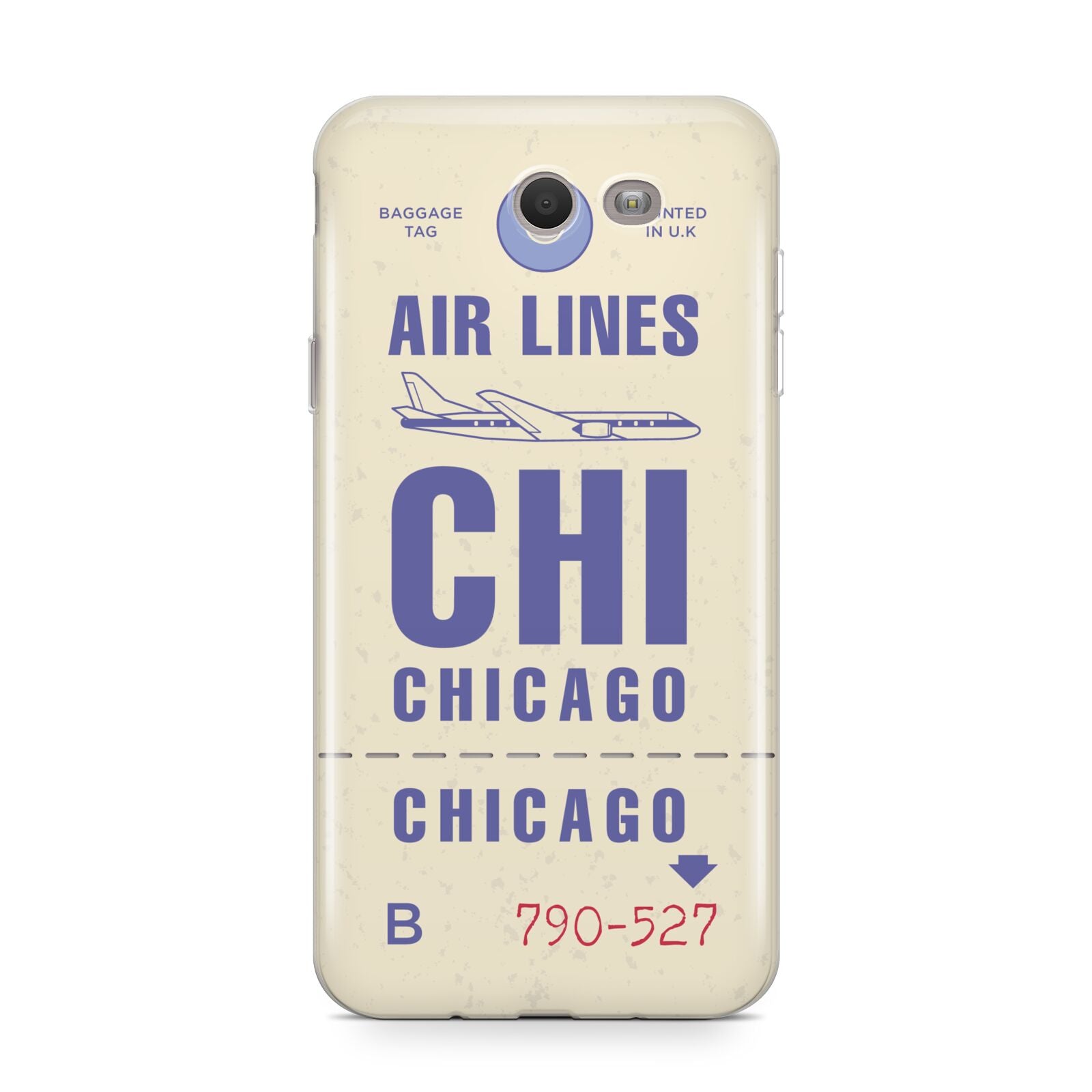 Vintage Luggage Tag Custom Samsung Galaxy J7 2017 Case