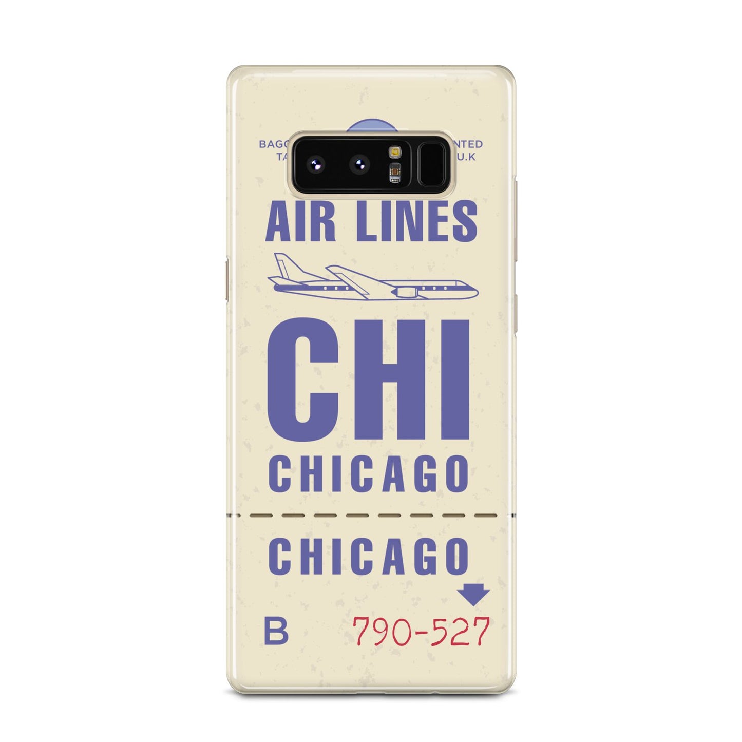 Vintage Luggage Tag Custom Samsung Galaxy Note 8 Case