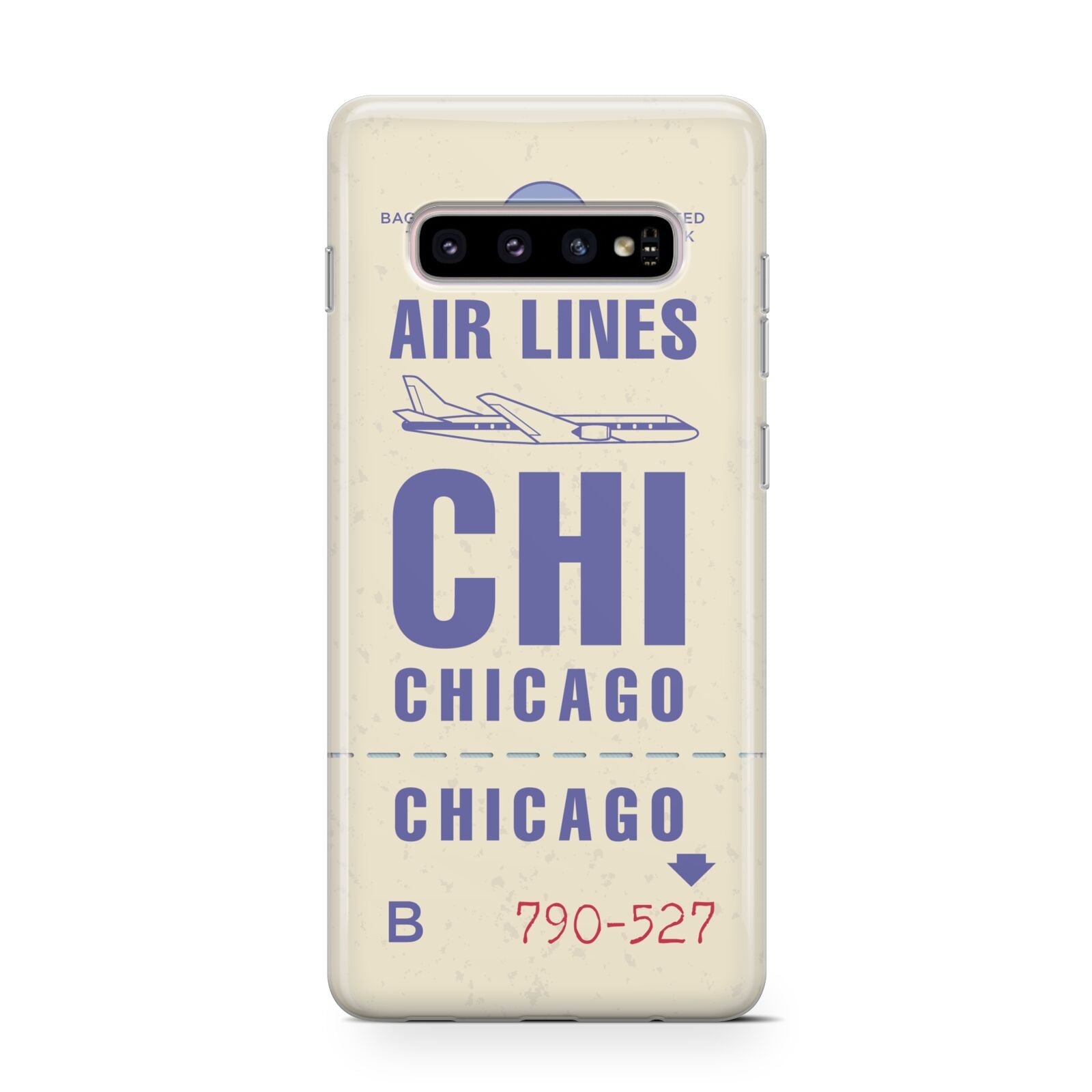 Vintage Luggage Tag Custom Samsung Galaxy S10 Case