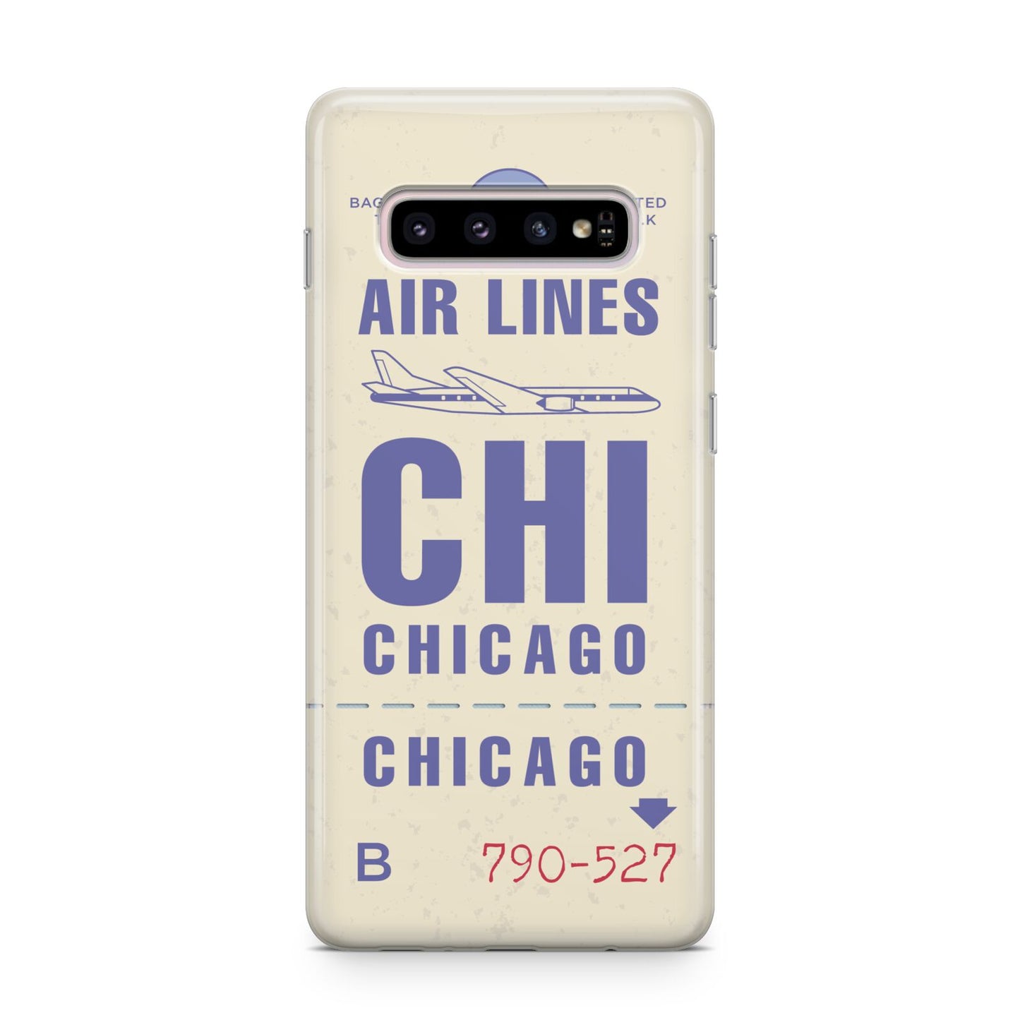 Vintage Luggage Tag Custom Samsung Galaxy S10 Plus Case