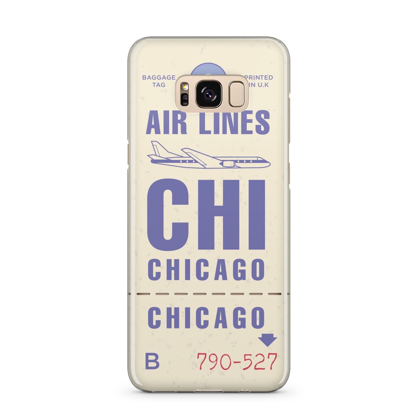 Vintage Luggage Tag Custom Samsung Galaxy S8 Plus Case