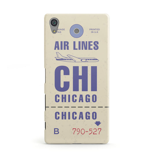 Vintage Luggage Tag Custom Sony Xperia Case