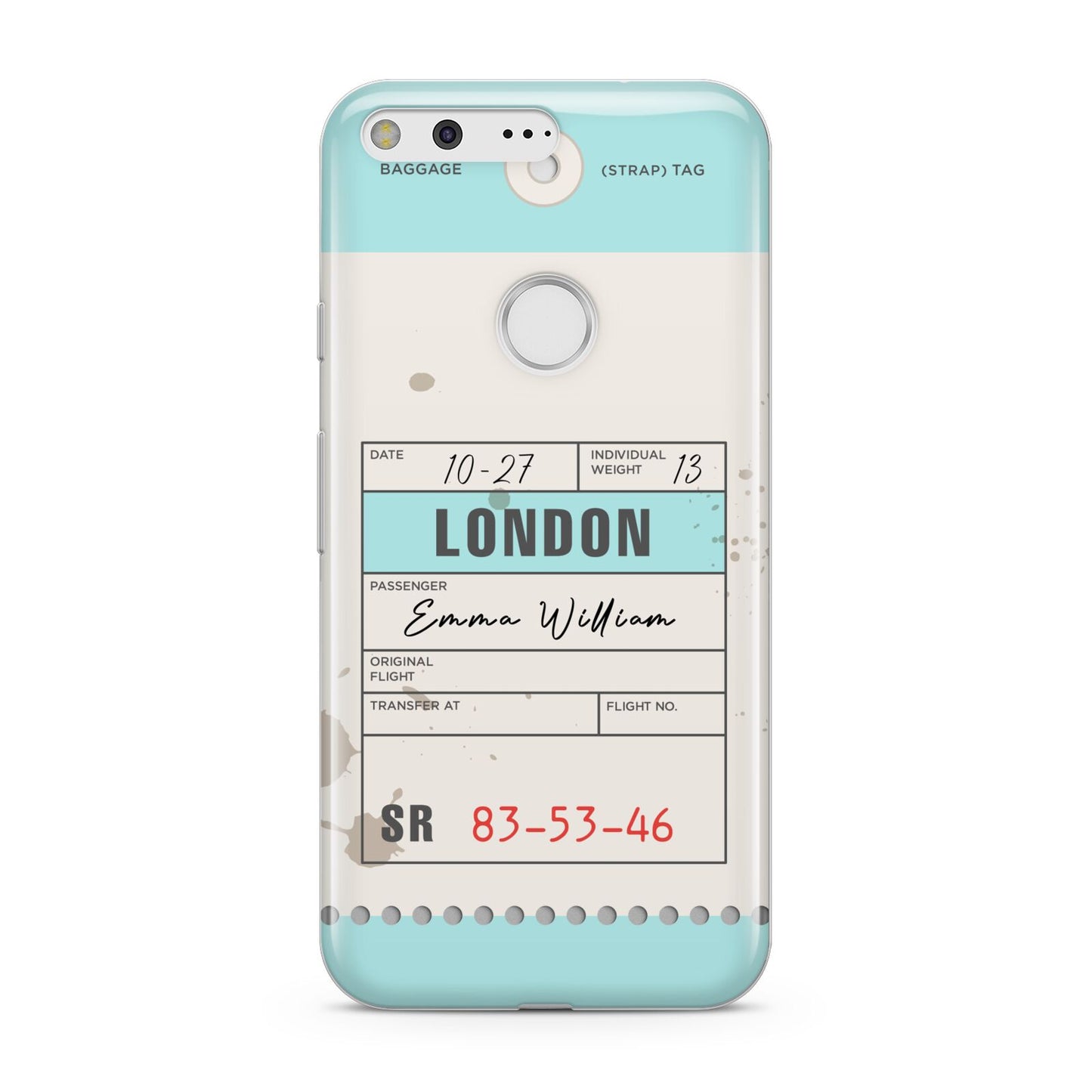 Vintage Luggage Tag Google Pixel Case