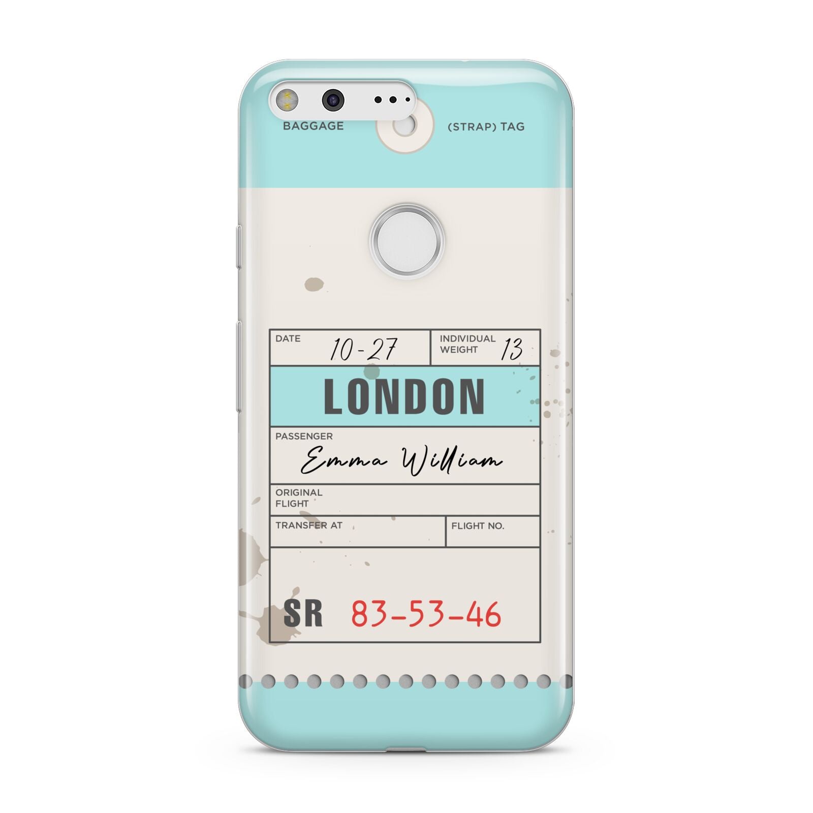 Vintage Luggage Tag Google Pixel Case