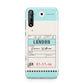 Vintage Luggage Tag Huawei Enjoy 10s Phone Case