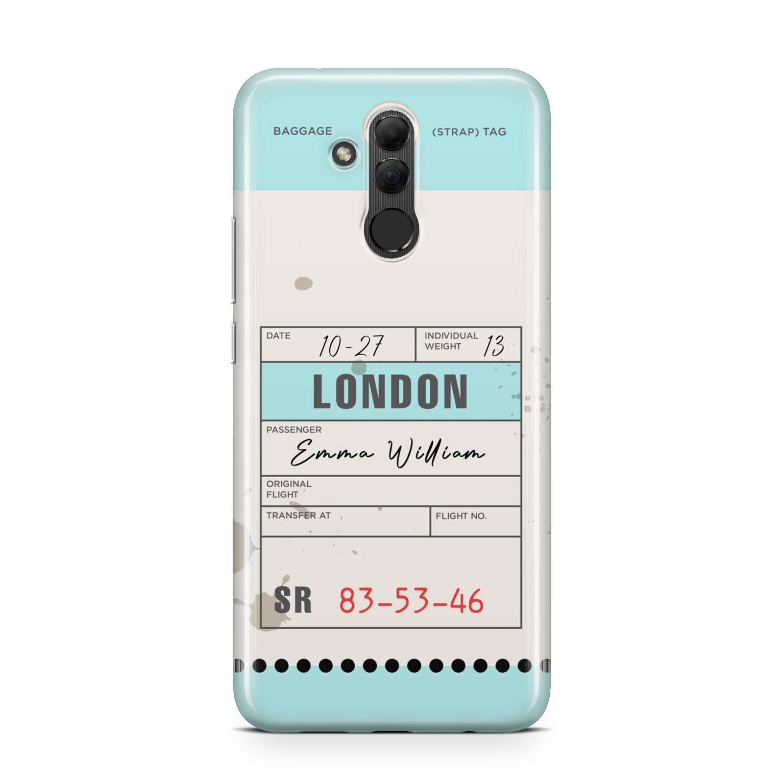Vintage Luggage Tag Huawei Mate 20 Lite