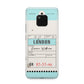 Vintage Luggage Tag Huawei Mate 20 Pro Phone Case