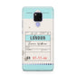 Vintage Luggage Tag Huawei Mate 20X Phone Case