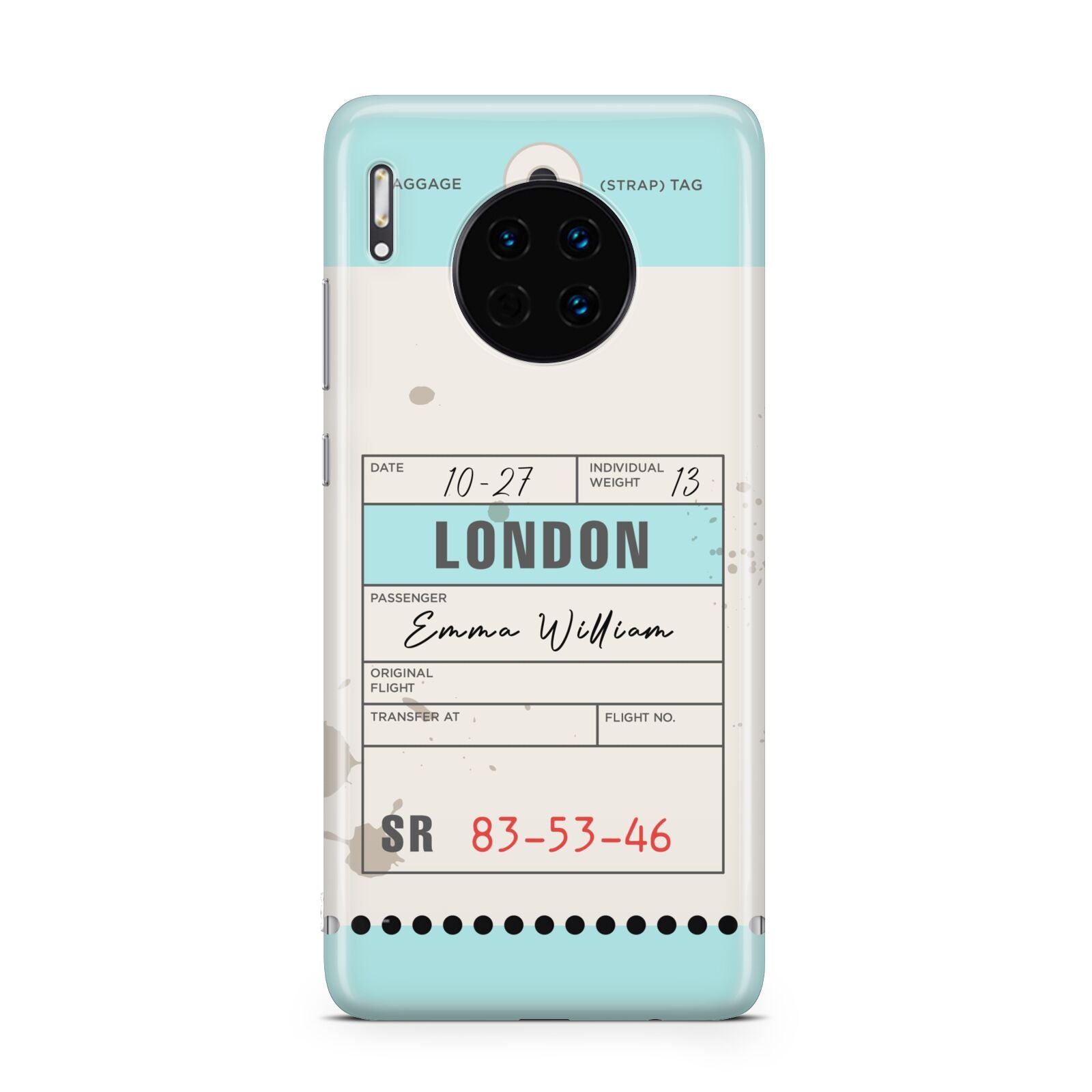Vintage Luggage Tag Huawei Mate 30