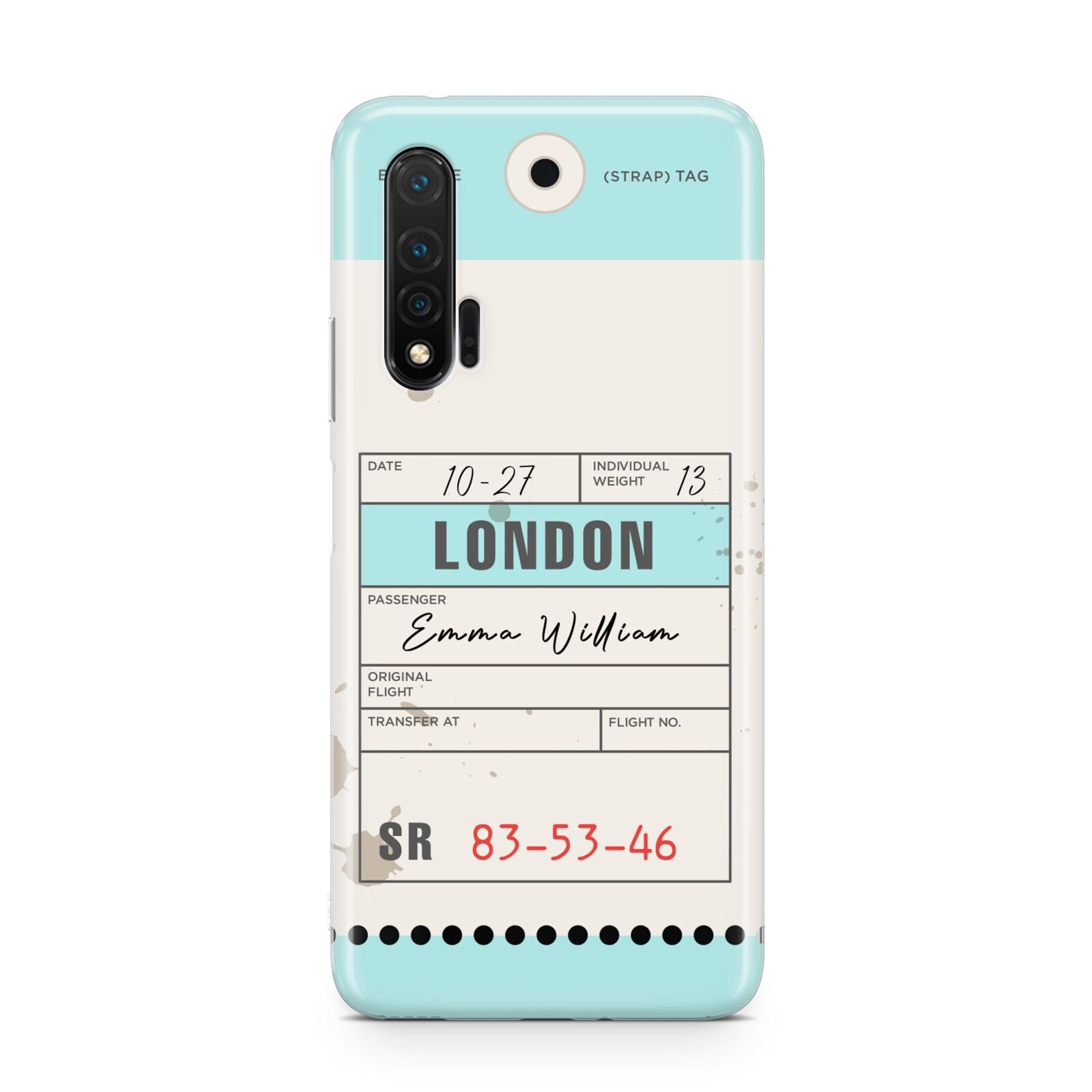 Vintage Luggage Tag Huawei Nova 6 Phone Case
