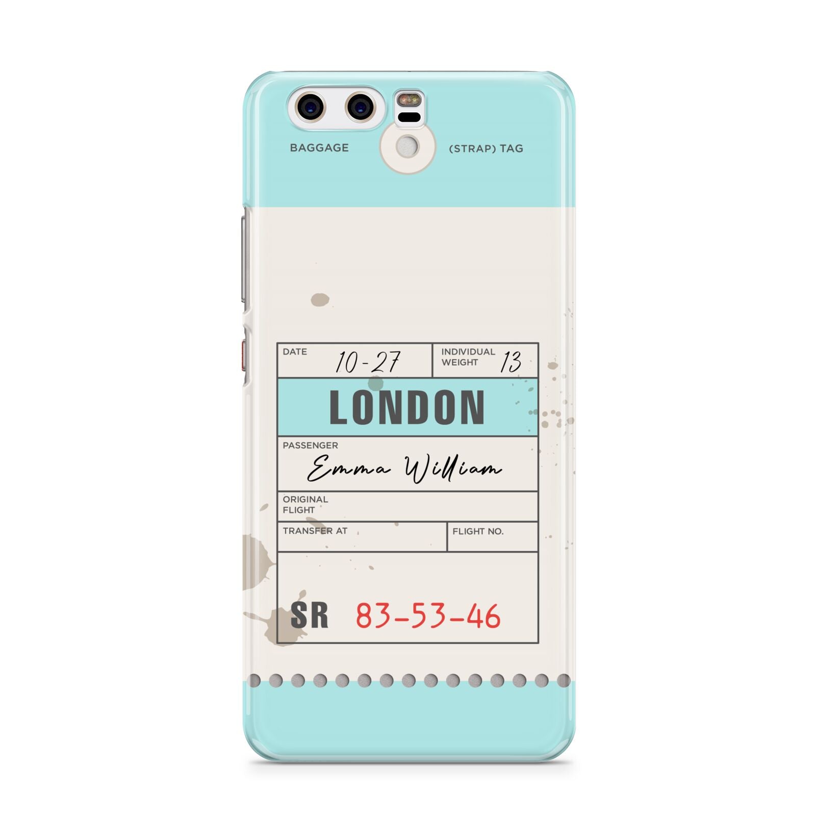 Vintage Luggage Tag Huawei P10 Phone Case