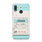 Vintage Luggage Tag Huawei P20 Lite Phone Case