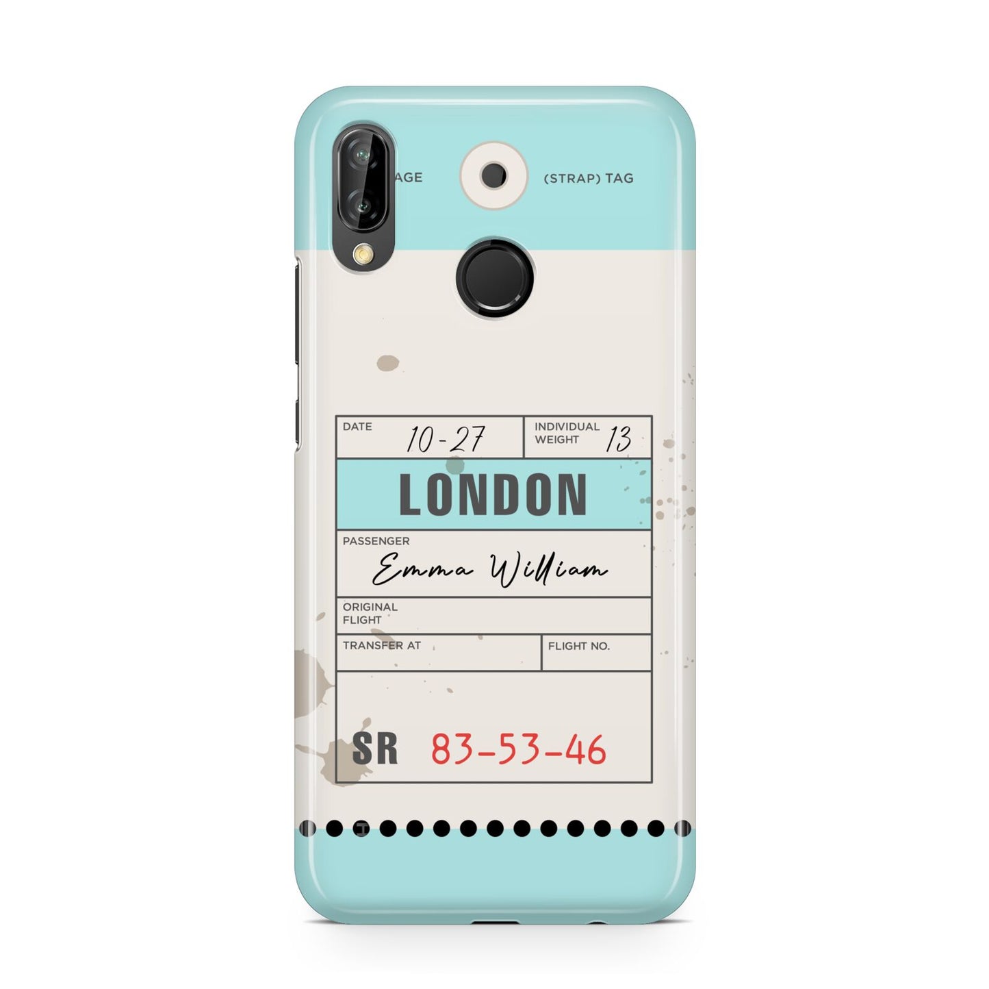 Vintage Luggage Tag Huawei P20 Lite Phone Case
