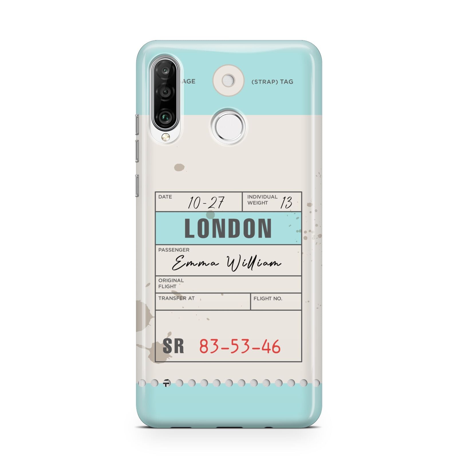 Vintage Luggage Tag Huawei P30 Lite Phone Case