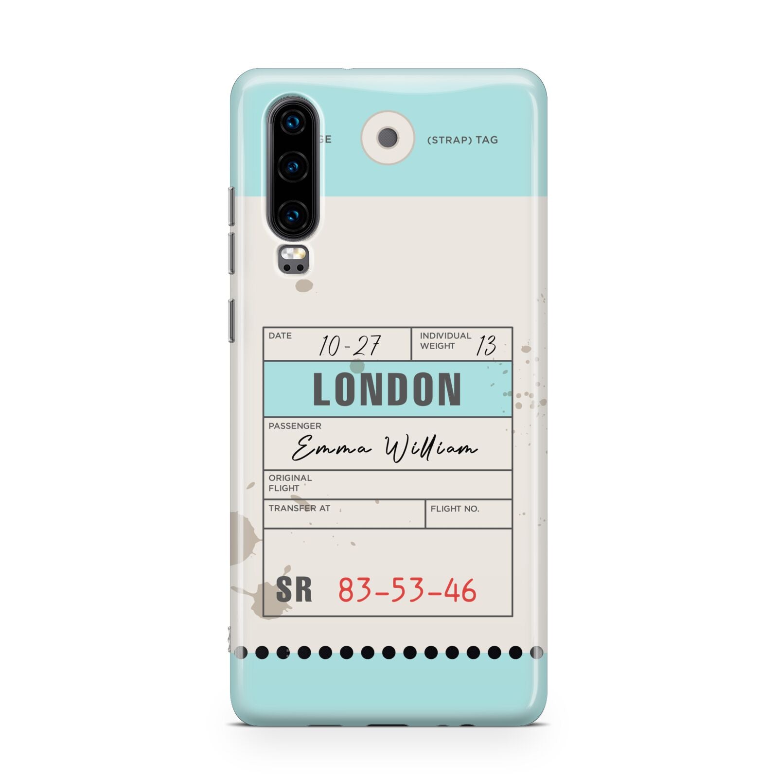 Vintage Luggage Tag Huawei P30 Phone Case