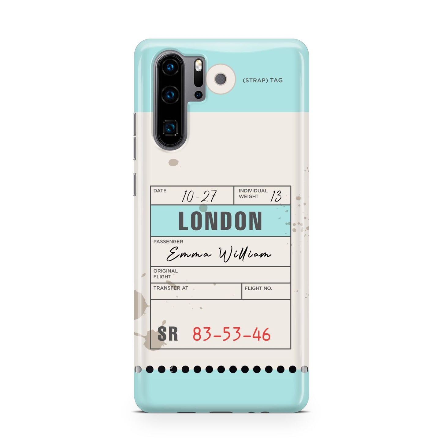 Vintage Luggage Tag Huawei P30 Pro Phone Case