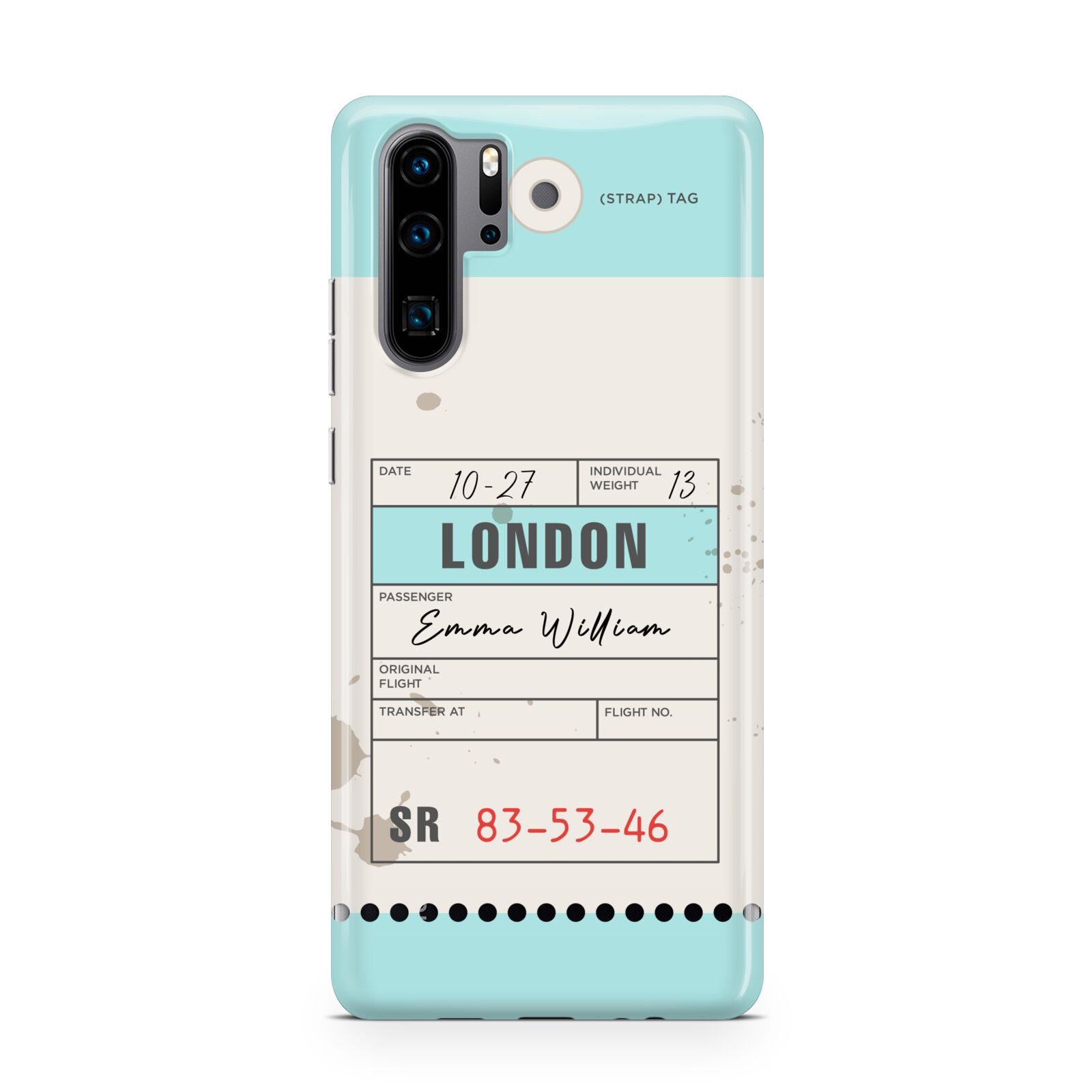 Vintage Luggage Tag Huawei P30 Pro Phone Case