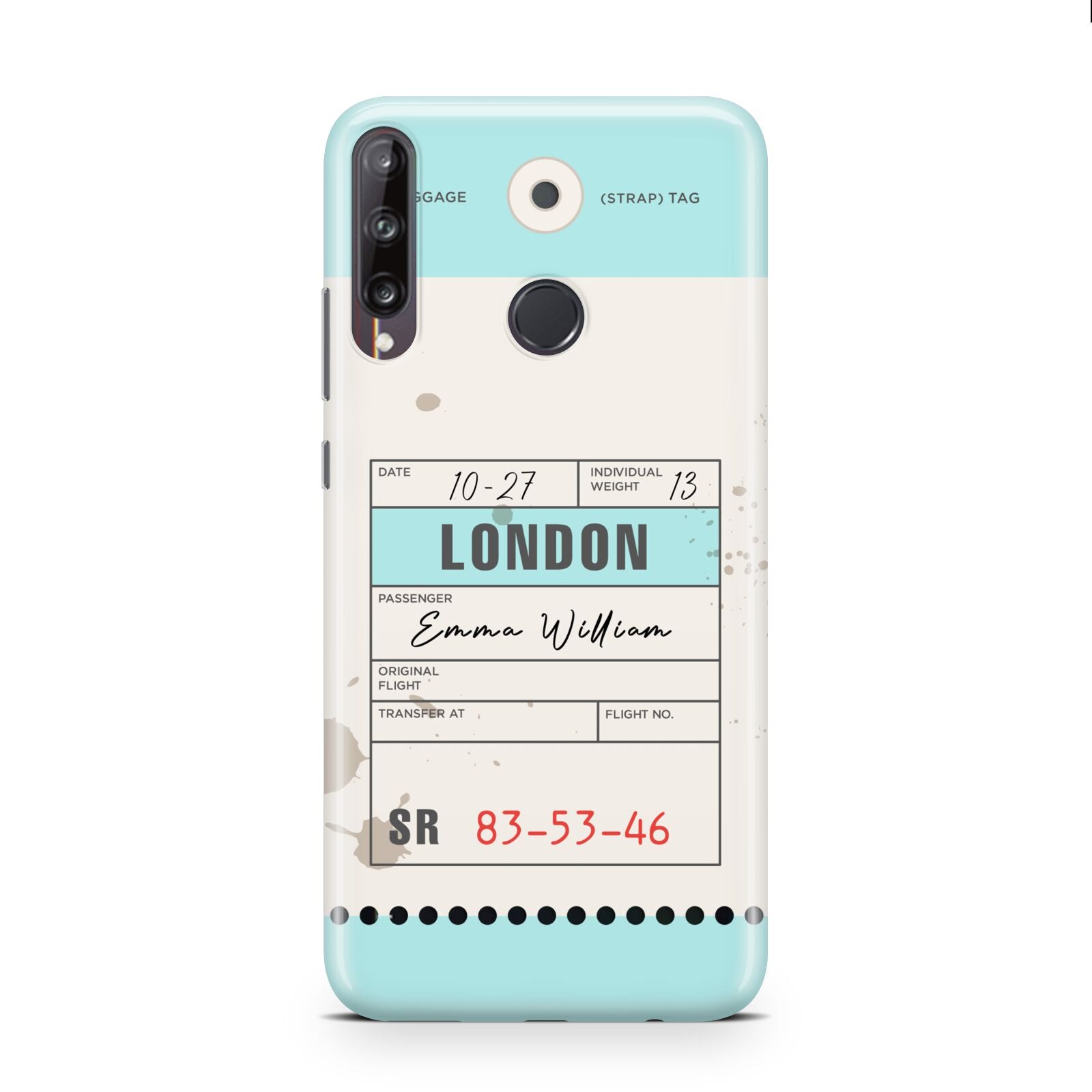 Vintage Luggage Tag Huawei P40 Lite E Phone Case
