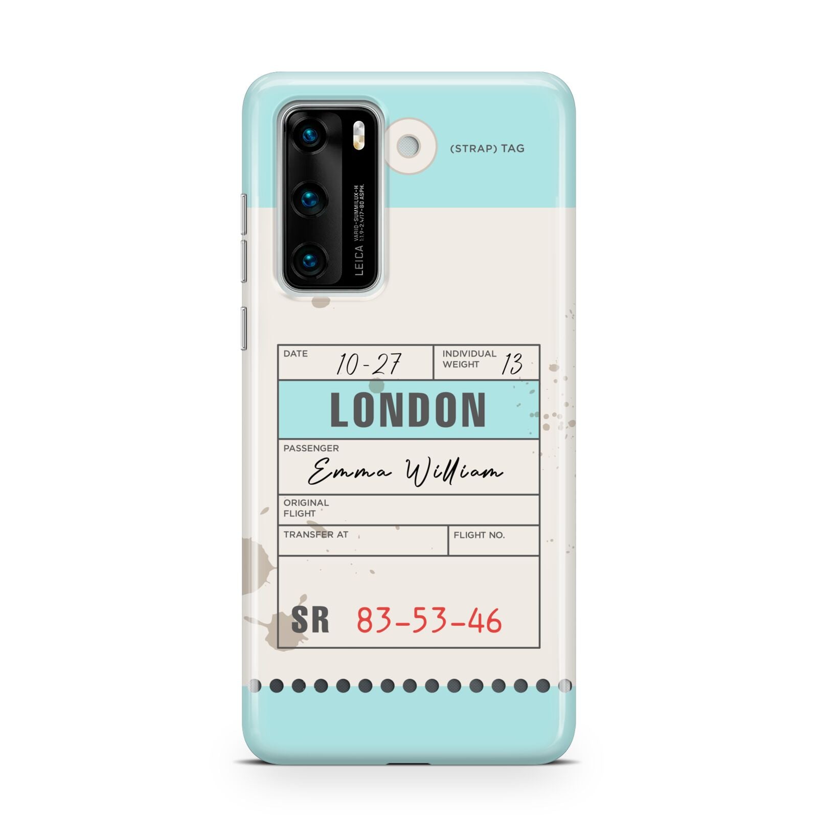 Vintage Luggage Tag Huawei P40 Phone Case