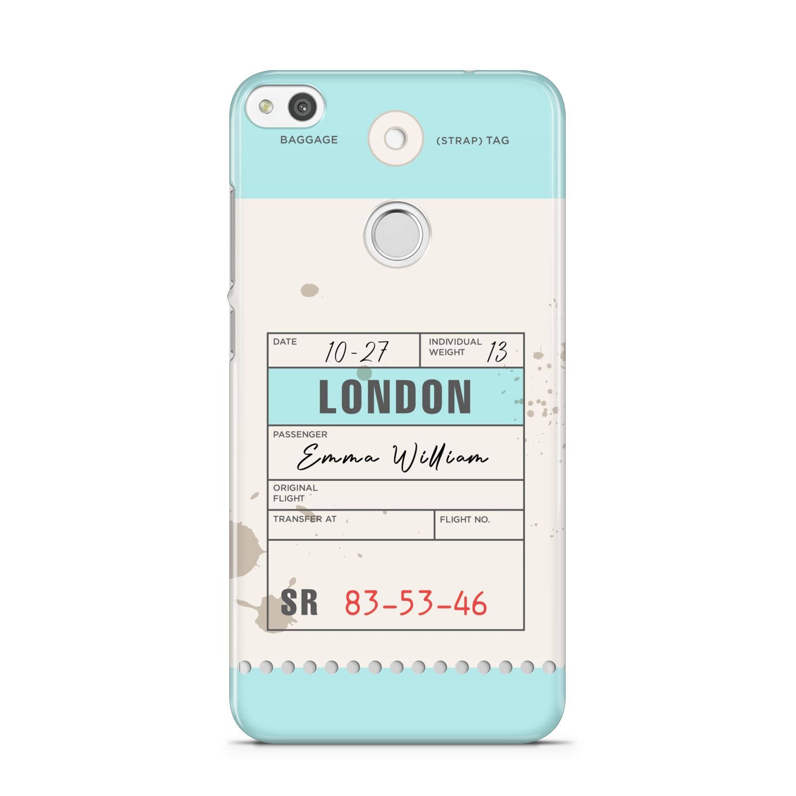 Vintage Luggage Tag Huawei P8 Lite Case