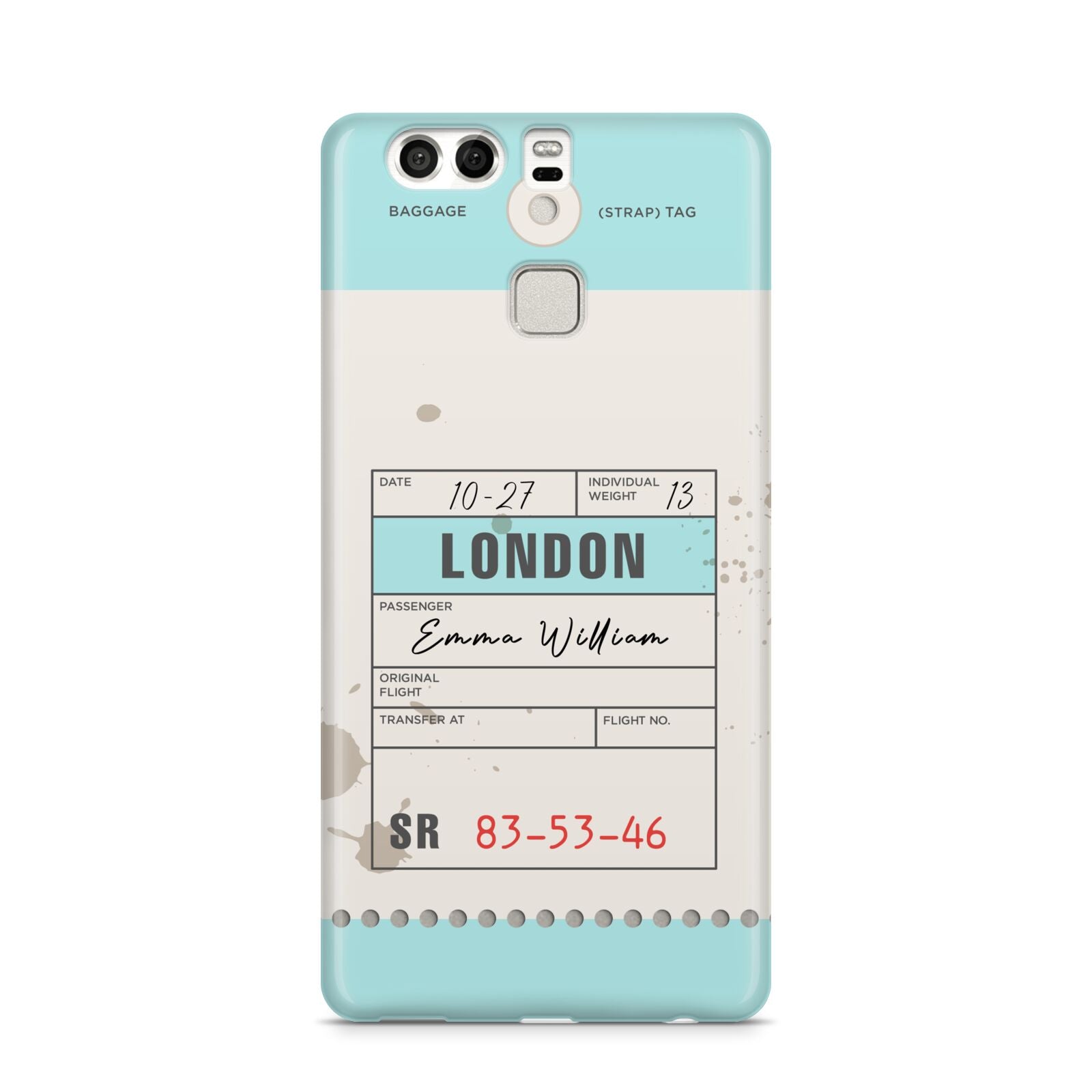 Vintage Luggage Tag Huawei P9 Case