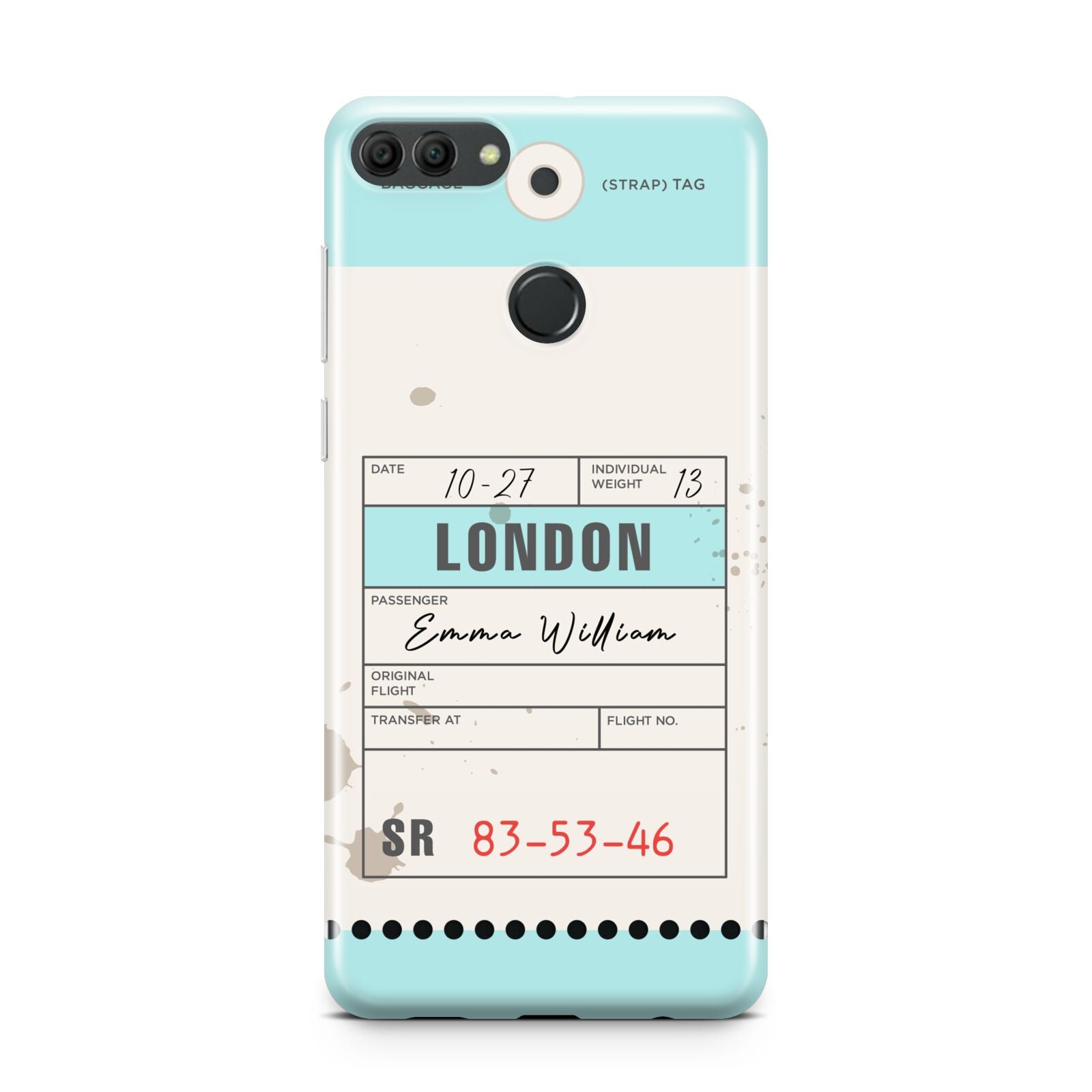 Vintage Luggage Tag Huawei Y9 2018