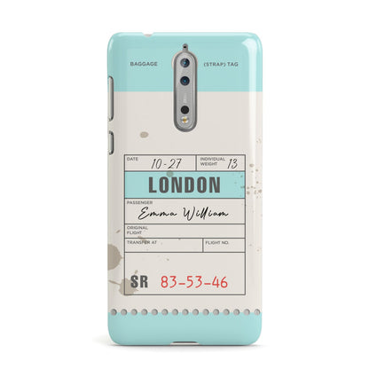 Vintage Luggage Tag Nokia Case