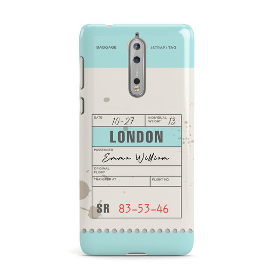 Vintage Luggage Tag Nokia Case