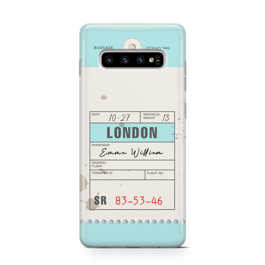 Vintage Luggage Tag Protective Samsung Galaxy Case