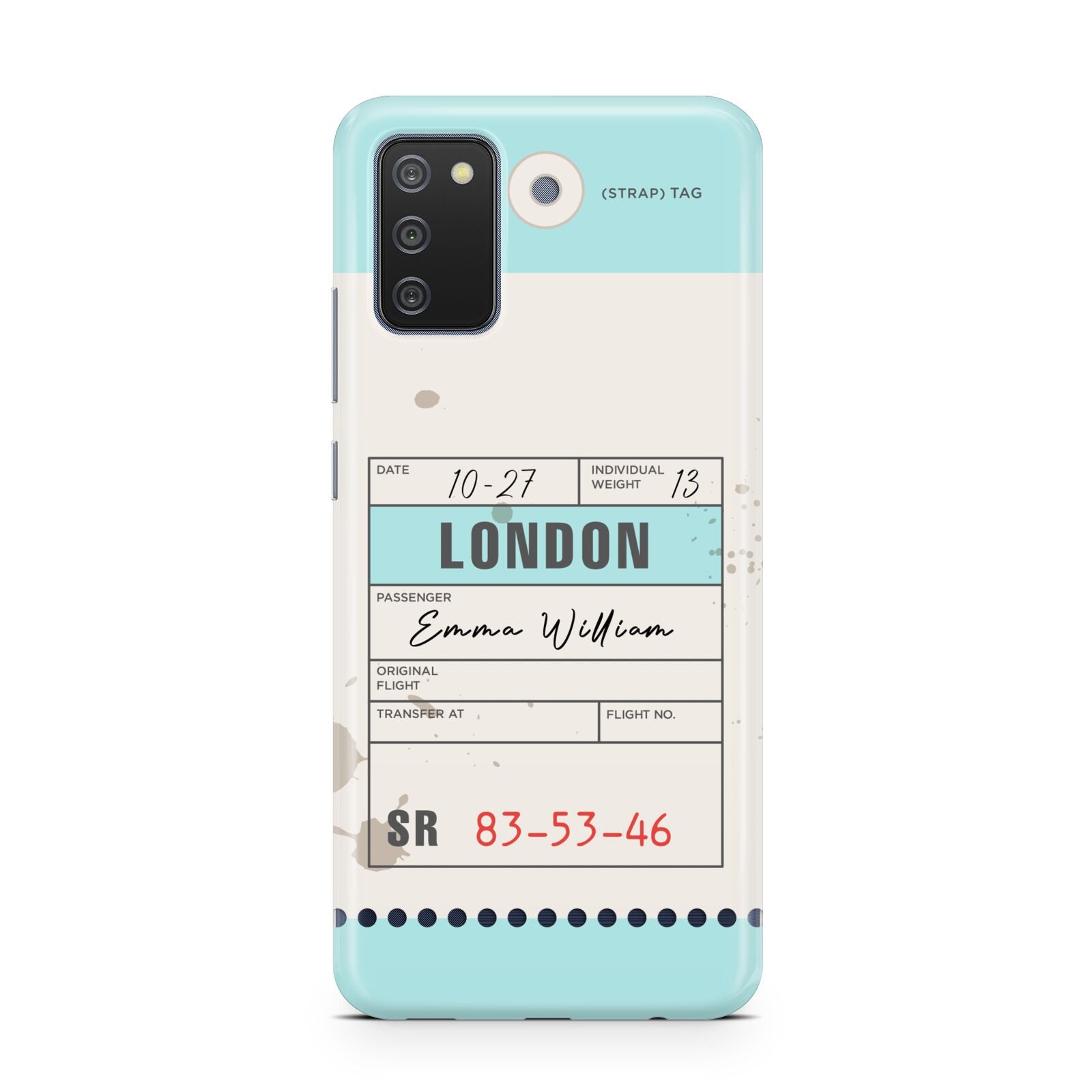 Vintage Luggage Tag Samsung A02s Case