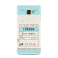 Vintage Luggage Tag Samsung Galaxy A3 2016 Case on gold phone