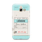 Vintage Luggage Tag Samsung Galaxy A3 2017 Case on gold phone