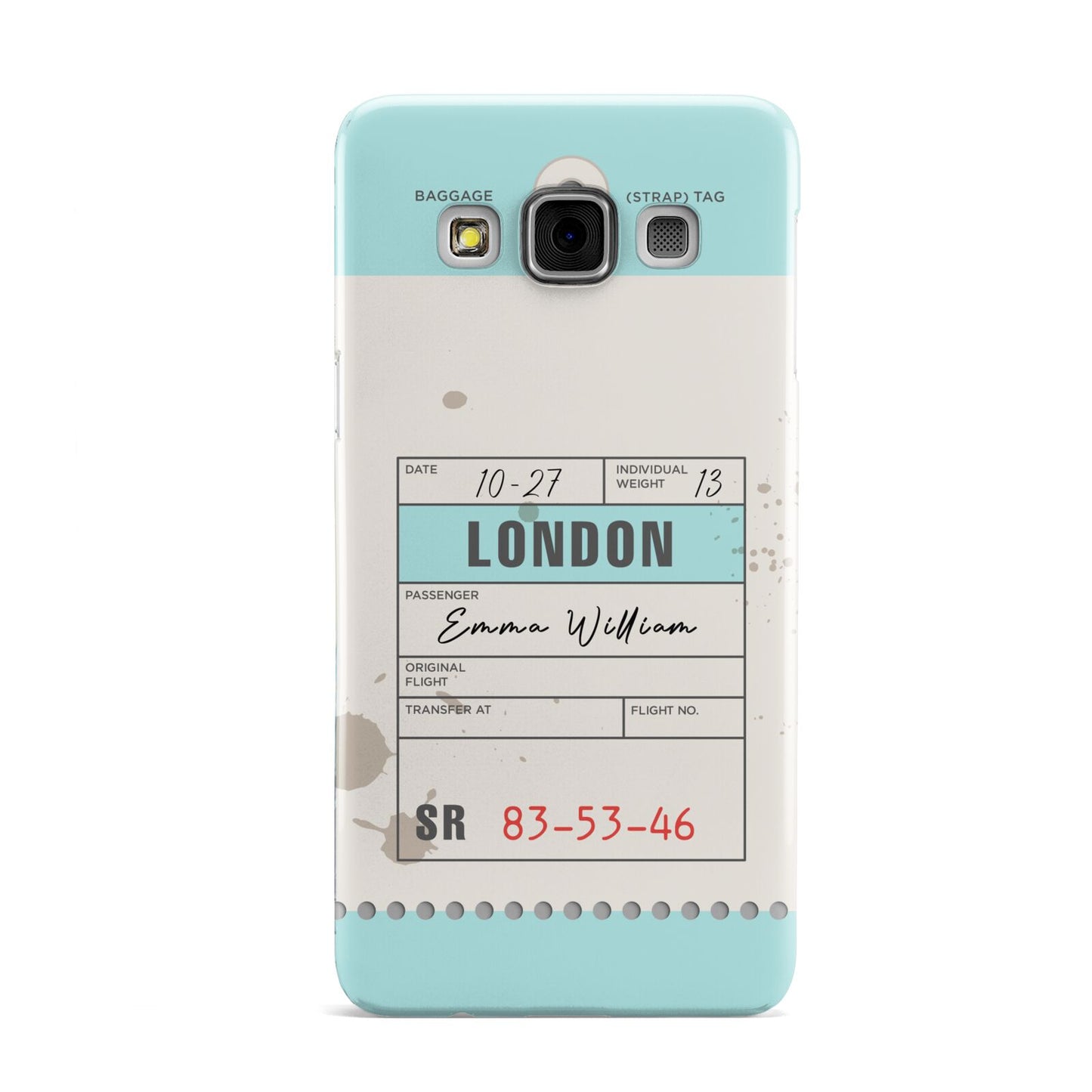 Vintage Luggage Tag Samsung Galaxy A3 Case