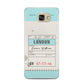 Vintage Luggage Tag Samsung Galaxy A5 2016 Case on gold phone