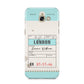 Vintage Luggage Tag Samsung Galaxy A5 2017 Case on gold phone
