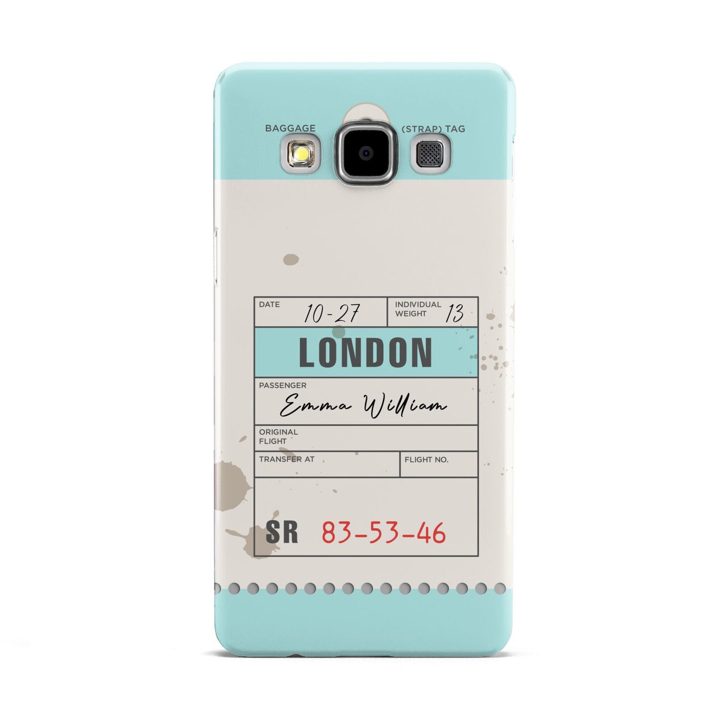 Vintage Luggage Tag Samsung Galaxy A5 Case