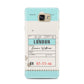 Vintage Luggage Tag Samsung Galaxy A7 2016 Case on gold phone