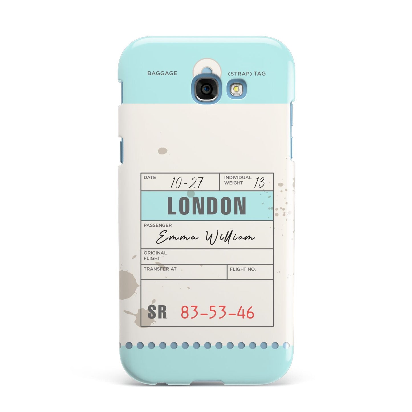 Vintage Luggage Tag Samsung Galaxy A7 2017 Case