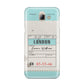 Vintage Luggage Tag Samsung Galaxy A8 2016 Case