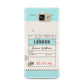 Vintage Luggage Tag Samsung Galaxy A9 2016 Case on gold phone